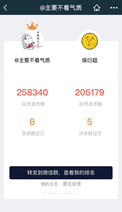 30天运动步数群排行榜截图3