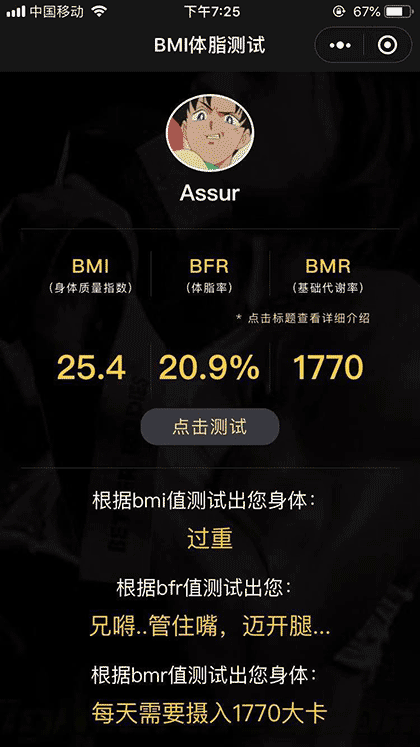 BMI体脂测试截图1