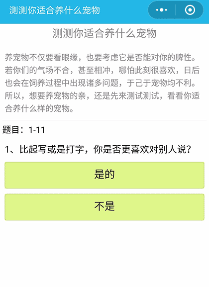 测测你适合养什么宠物截图1