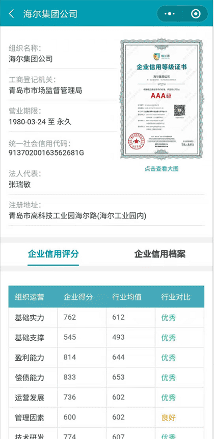 格兰德信用认证截图3