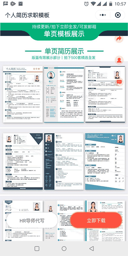 个人简历求职模板截图2