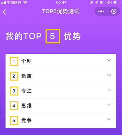 TOP5优势测试截图2