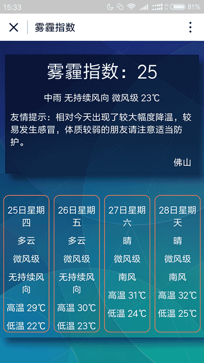 雾霾指数截图1