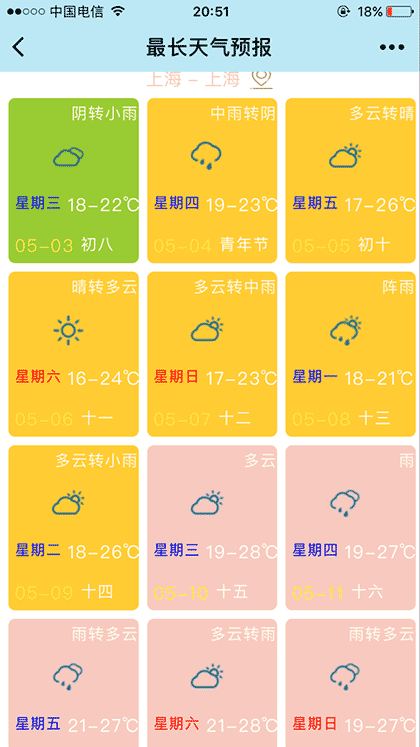 最长天气预报截图1